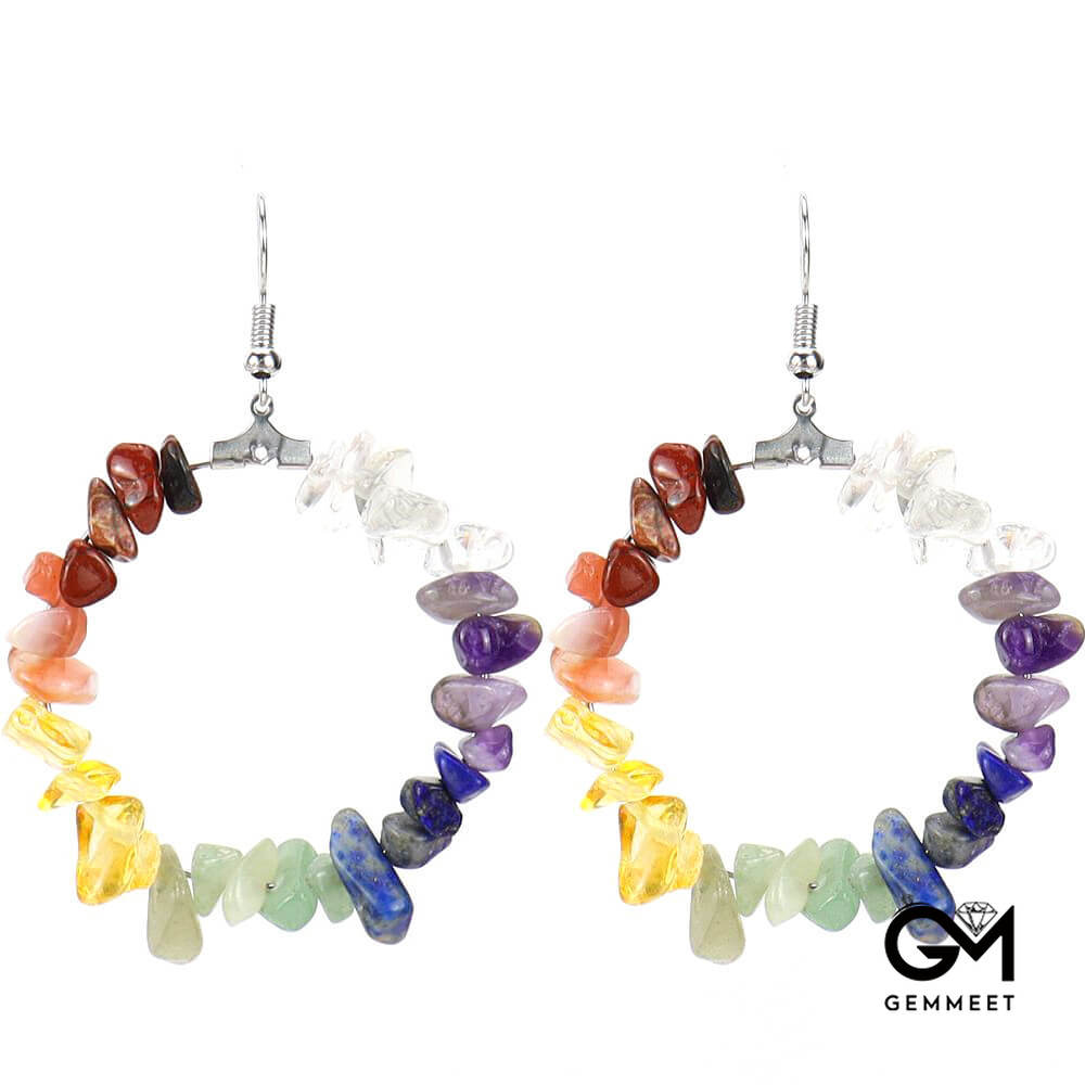 Crystal Geometric Irregular Beaded Earrings