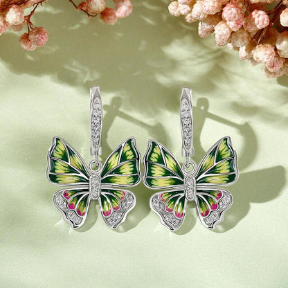 "Mystical Butterfly" Sterling Silver Zircon Necklace & Earrings & Ring