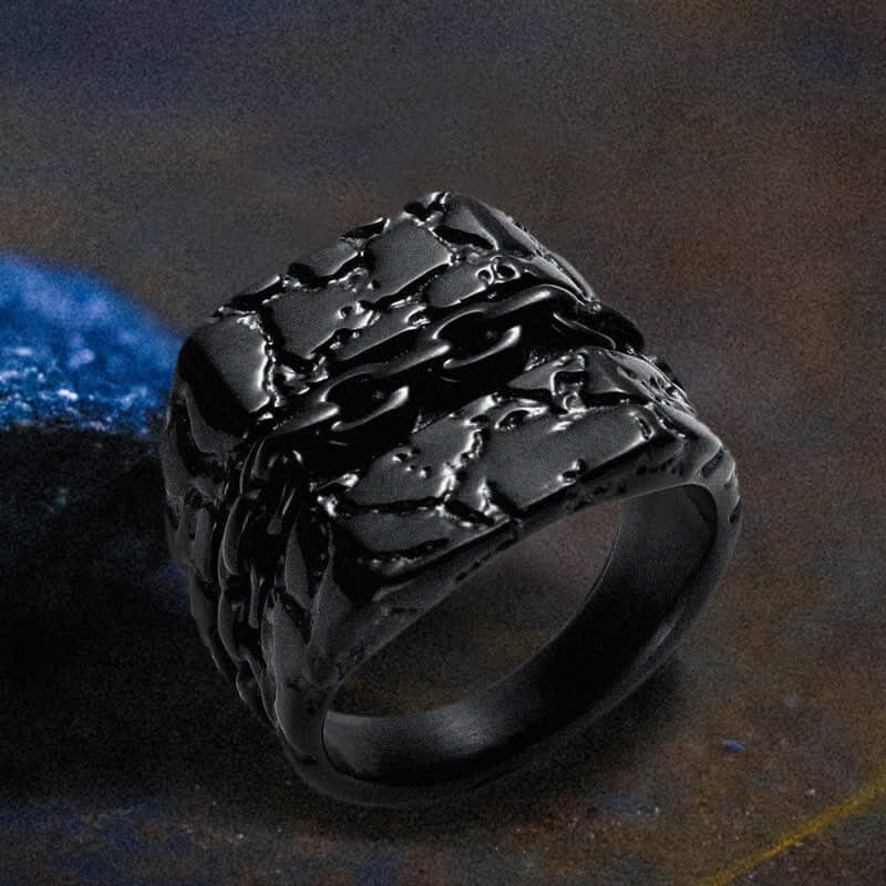 Men's Crack Lava Chain Ring