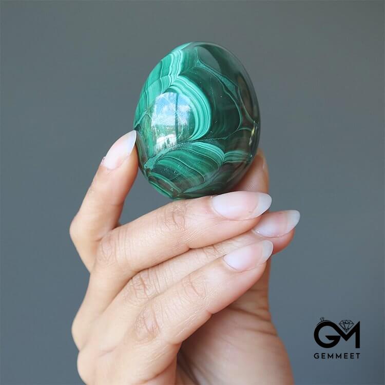 Easter Malachite Vivid Spring Crystal Egg