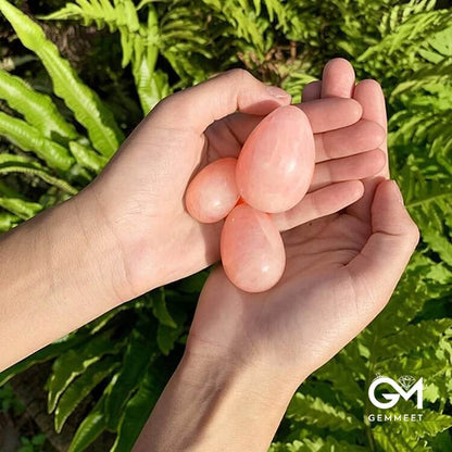 Easter Rose Quartz Dancing Star Crystal Egg