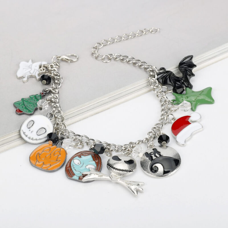 Halloween Grinch Skull Pumpkin Head Combination Bracelet