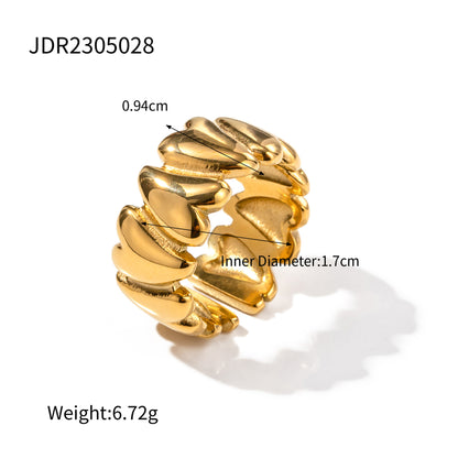 Irregular Heart Shape Adjustable Band Ring