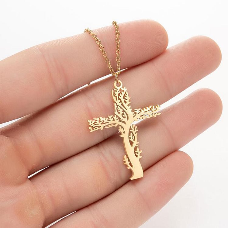 Tree of Life Cross Necklace