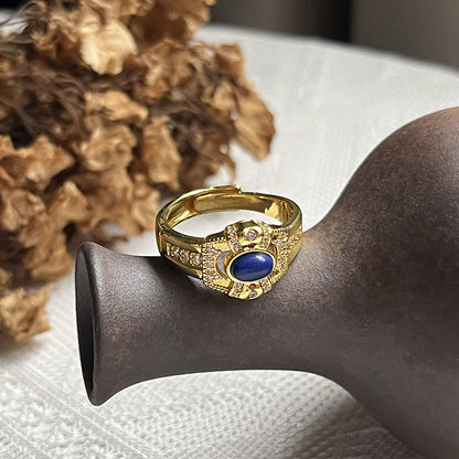 Retro Palace Blue Stone Ring