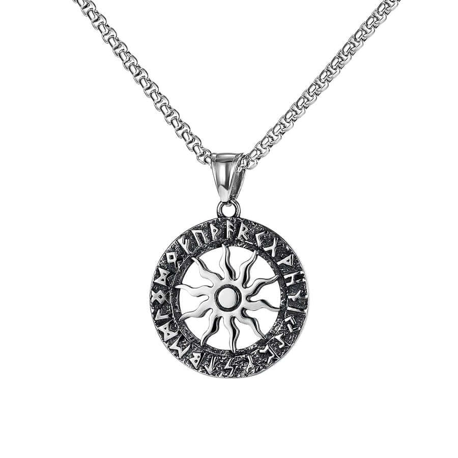 Vintage Sun Wheel Flower Necklace