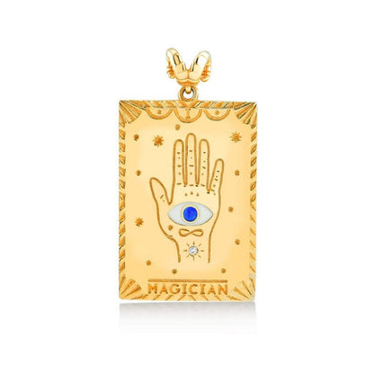 Moon Star Tarot Card Necklace