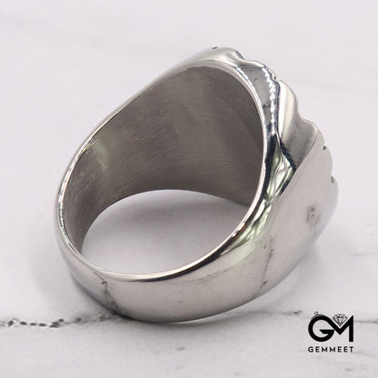 Stainless Steel God's Eye Solid Ring for Men