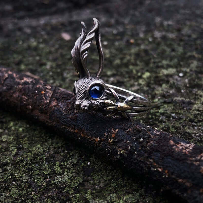 The Lolita Alice Rabbit Blue Sapphire Ring