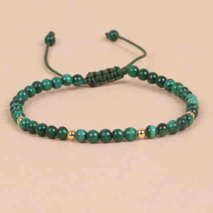 Stone Bead Woven Bracelet