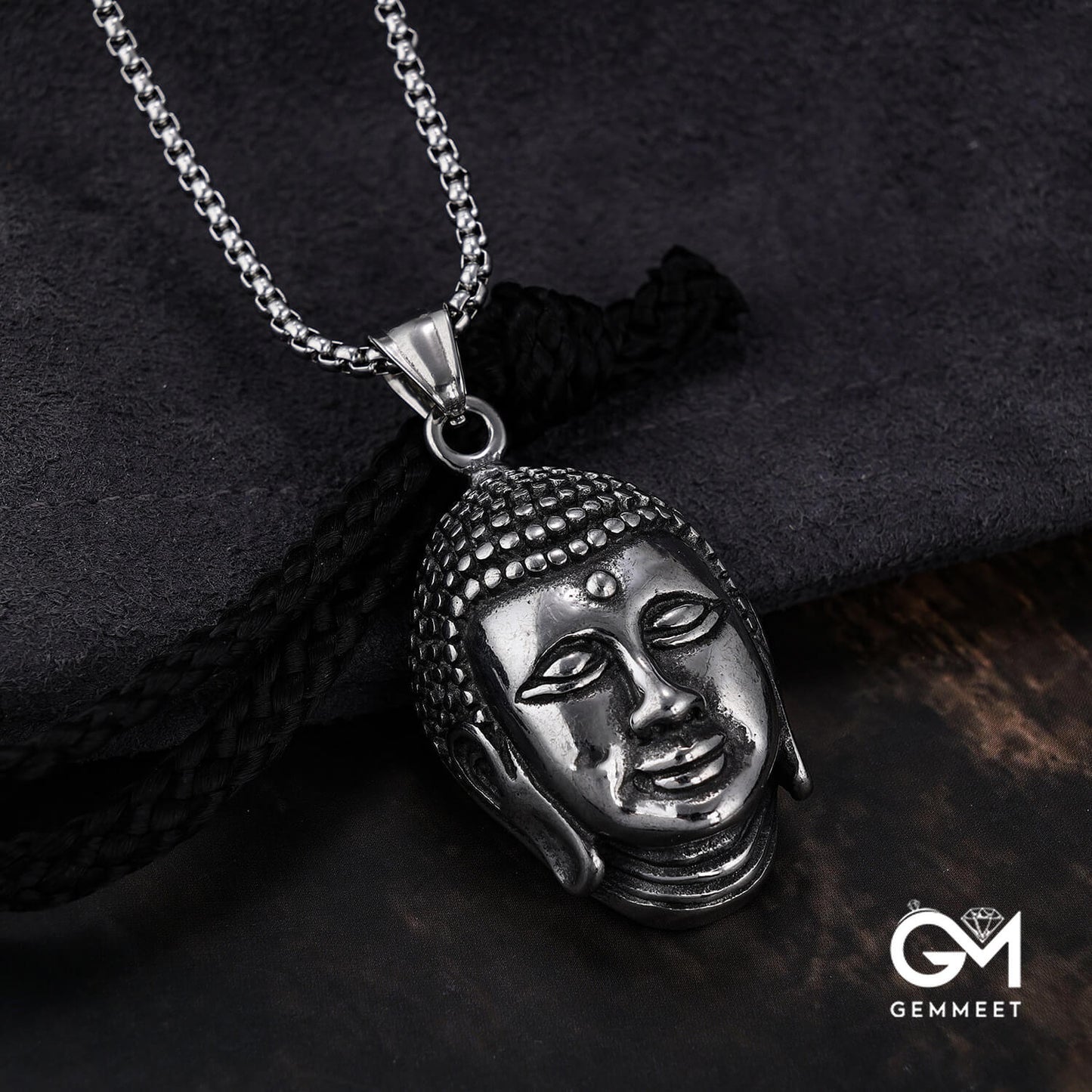 Buddha Head Stainless Steel Pendant