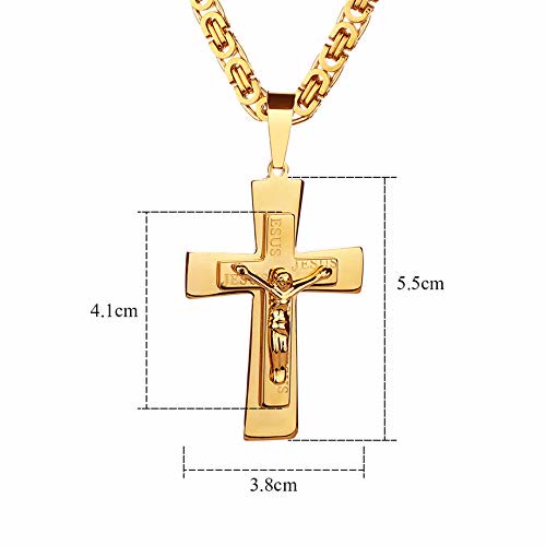 Men's Golden Cross Necklace