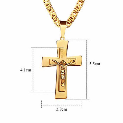 Men's Golden Cross Necklace