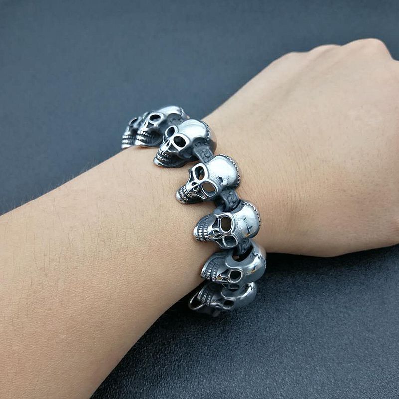 Halloween Domineering Skull Men's Punk Retro Bracelet