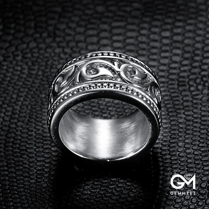 Double Cologne Stainless Steel Totem Ring for Men