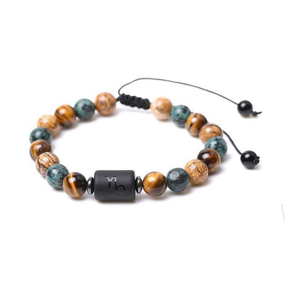 Tiger Eye Picture Jasper Zodiac Bracele