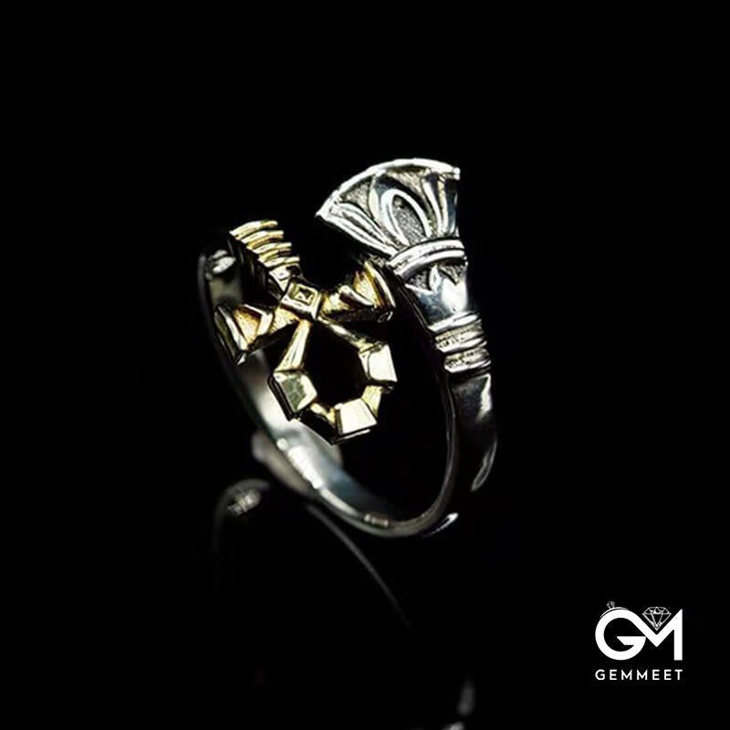 Handmade Egyptian Traditional Anka Cross Ring