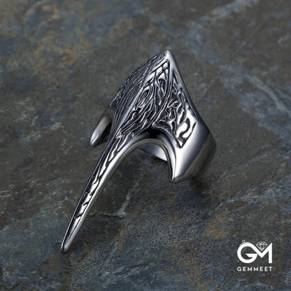 Special-shaped Carved Armor Titanium Steel Ring