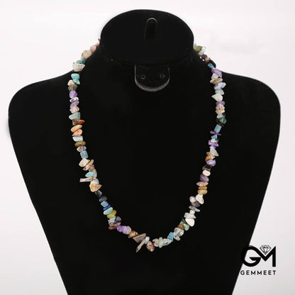 Hand-beaded Multicoloured Gravel Necklace