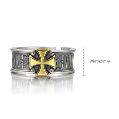 Fashion Men's Punk Hip Hop Cross Rings