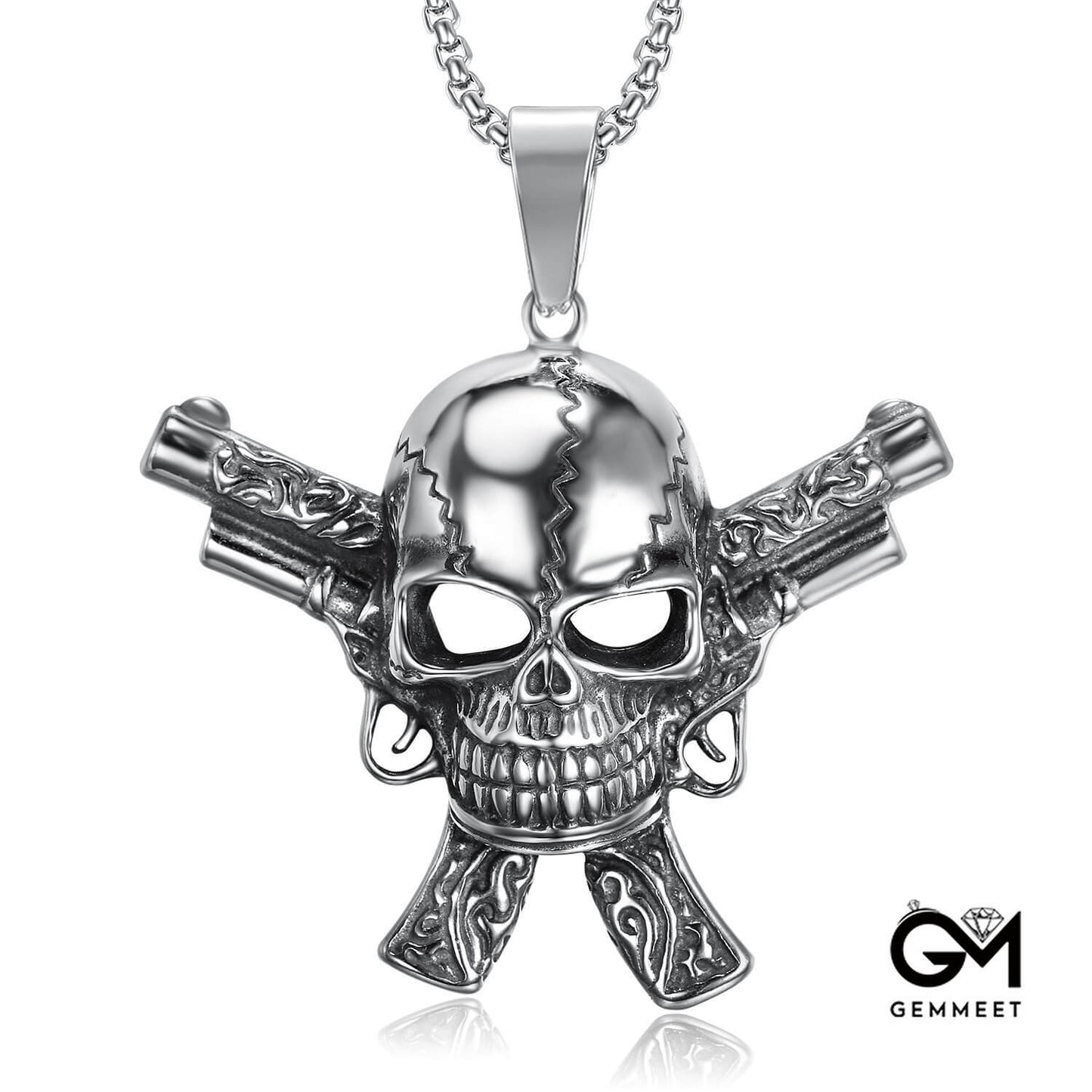 Stainless Steel Tattoo Machine Pendant Necklace