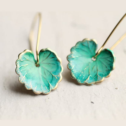 Turquoise Leaf Earrings