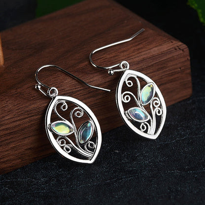 Hollow Leaf Shape Dangle Earrings