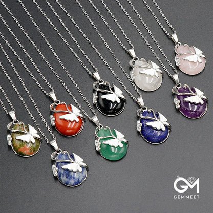 Crystal Butterfly Alloy Pendant