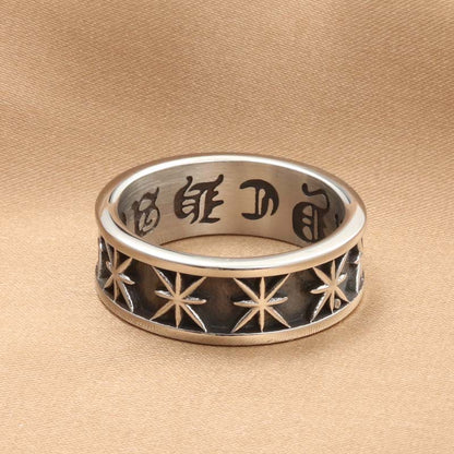 Starry Sky Octagon Retro Trendy Men's Ring