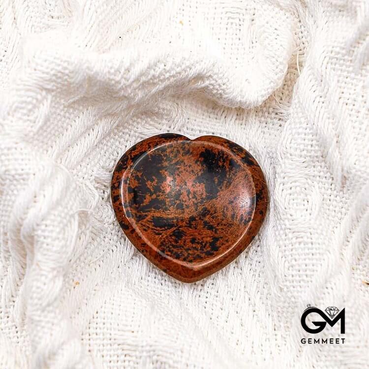 Mahogany Obsidian Heart Worry Stone