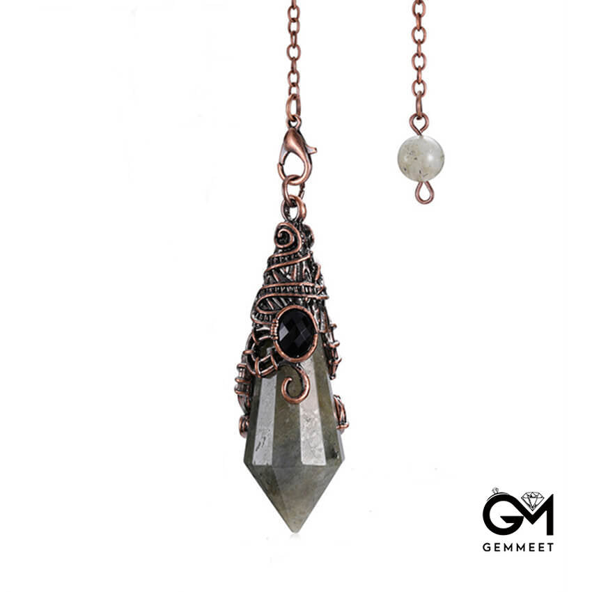 Crystal Vintage Hexagonal Pyramid Pendant