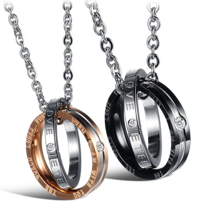 "Eternal Love" Couple Zircon Necklace