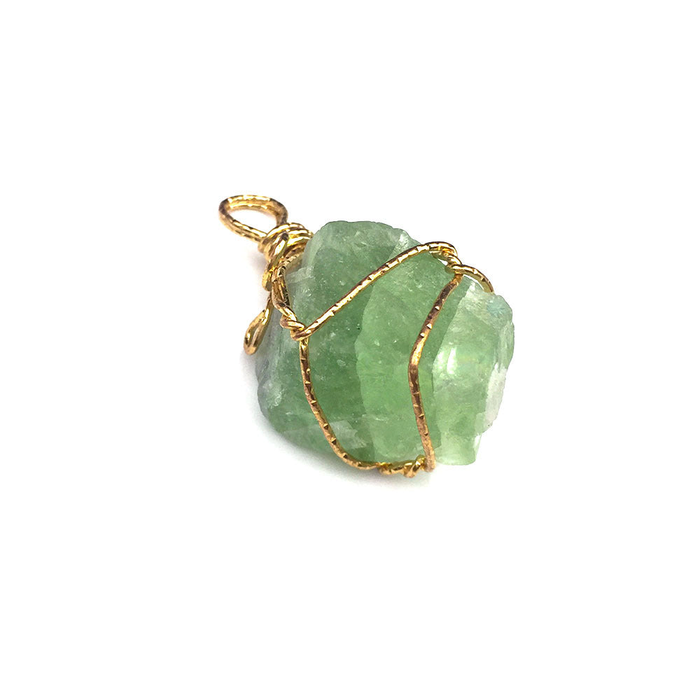 Natural Irregularity Green Stone Necklace