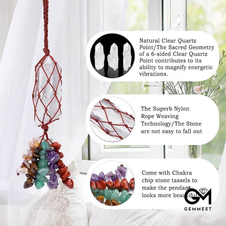 7 Chakra Healing Crystals Hanging Ornament