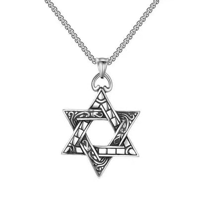 Vintage Double-sided Hexagram Punk Hipster Pendant