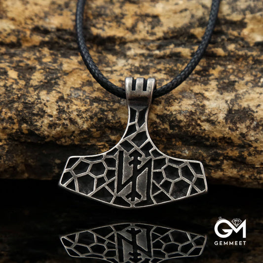 Viking Rune Stainless Steel Pendant Necklace