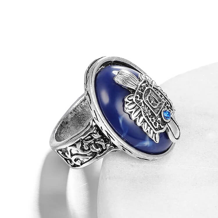 Lapis Lazuli Punk Carving Ring