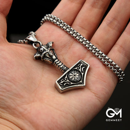 Thor Hammer Viking Mount Crow Celtic Necklace