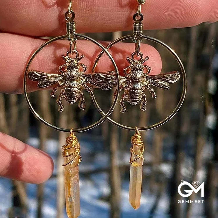 Crystal Moon Star Mushroom Accessory Earrings