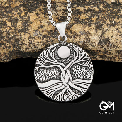 Tree of Life Stainless Steel Viking Necklace