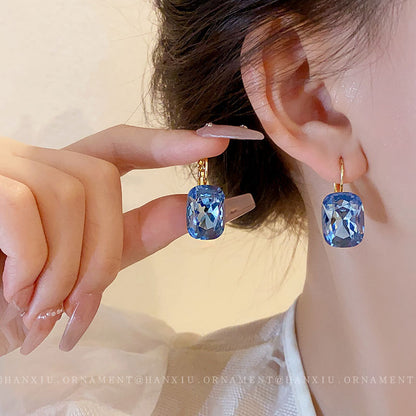 Zircon Square Ear Buckle Geometric Earrings