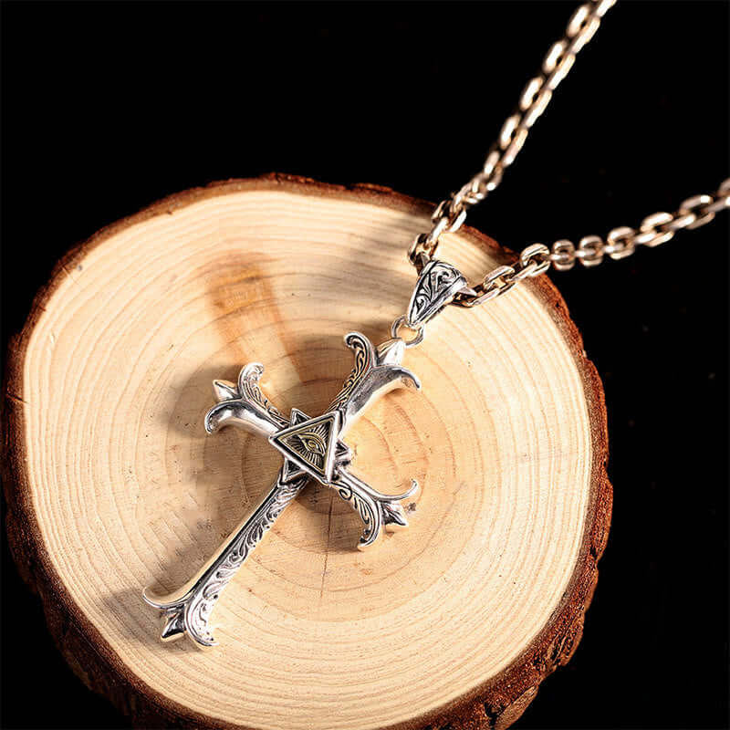 "Eye of God" Cross Necklace