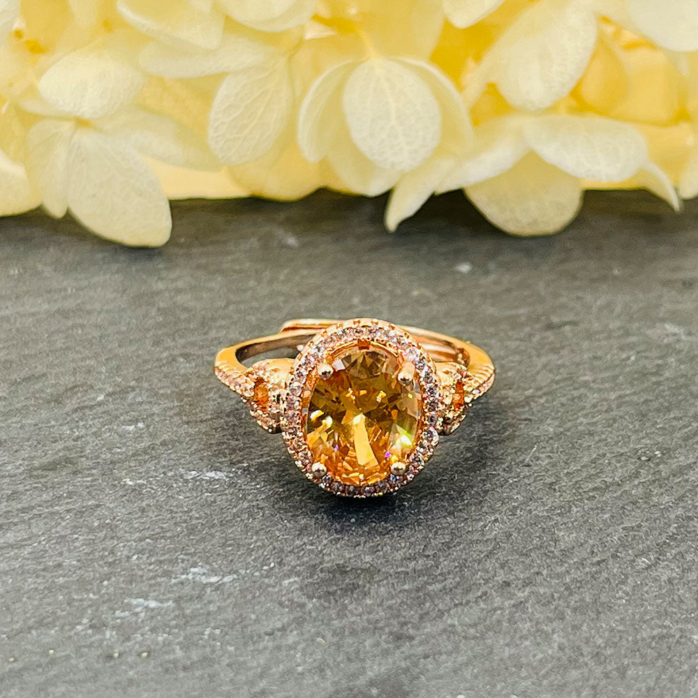 Faxul Morganite and Zircon Ring