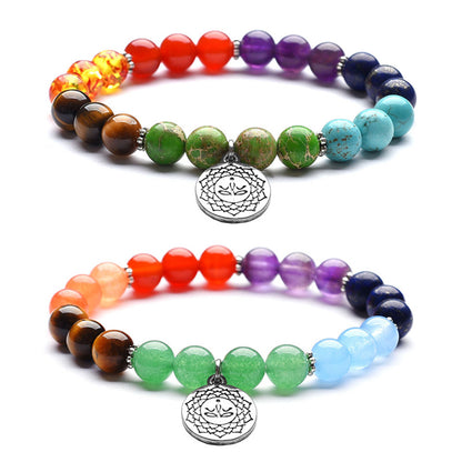 Chakra Lotus Yoga Healing Beaded Bracelet