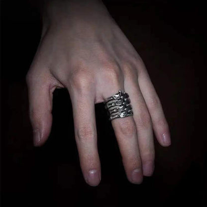 Retro Vertebral Stainless Steel Ring