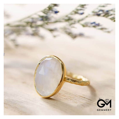 Simple and Elegant Moonstone Ring