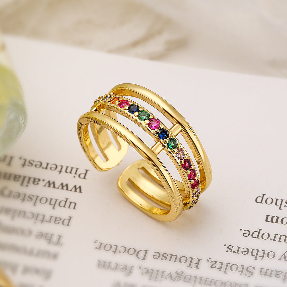 Bohemia Layers Full Stones Band Ring