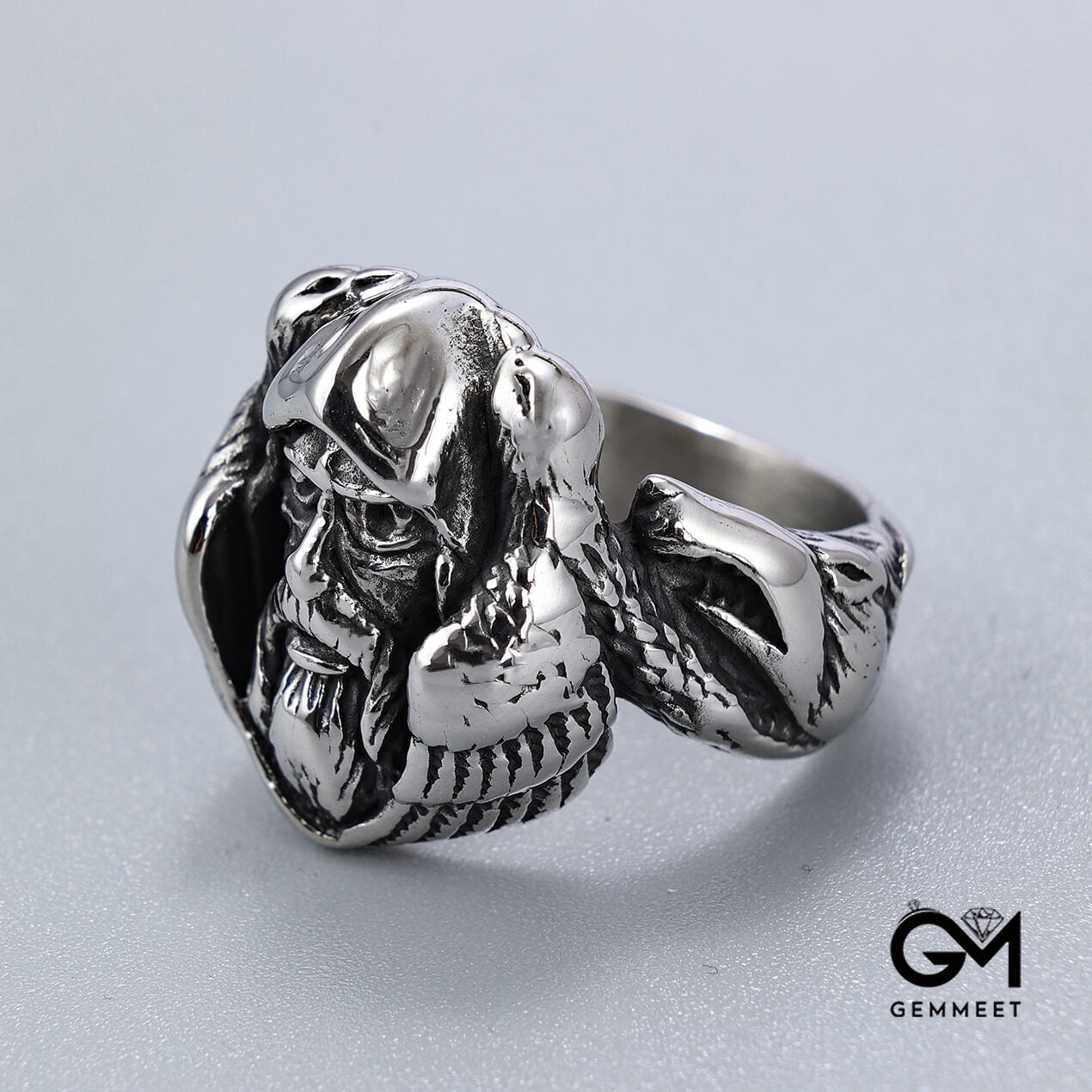 Titanium Steel Head Shape Ring