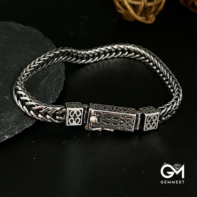 Vintage Men's Classic Woven Textured Bracelet