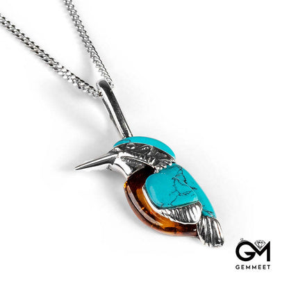 Turquoise Bird Necklace